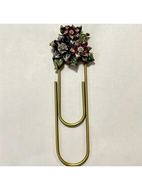 Floral Paper Clip Enamel Large Y2K